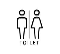 dfEDRd Señales de Aseo: WC, Hombres y Mujeres, Señales de baño público for Masculino y Femenino, Placa Puerta, diseños múltiples(Washroom D)