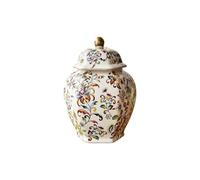 dfEDRd Tarro hermético, Bote de té jengibre porcelana pintada con estampado Floral, decoración escritorio, joyero, cosmético(Color1)