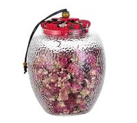 dfEDRd Tarro hermético, Recipiente for granos con cubierta de tela, contenedor cocina, frasco vacío for té suelto, café, grano, frutas secas(Red)