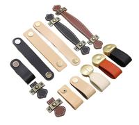 dfEDRd Tiradores de Cuero para cajones, 1 Uds. Manija de Cuero for Bolsa, Perilla Puerta cajón, manija Muebles marrón y Negro(Mbs001014)