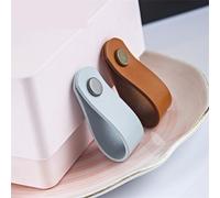 dfEDRd Tiradores de Cuero para cajones, 1 Uds. Tirador de Muebles Cuero y latón, Tirador perillas for Puertas, Armario, cajón(Mbs00663)