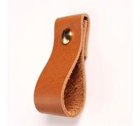 dfEDRd Tiradores de Cuero para cajones, Manija de gabinete Cuero un Solo Orificio for Muebles, Armario, perillas Cocina, cajón(9)