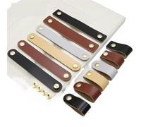 dfEDRd Tiradores de Cuero para cajones, Perillas de Puerta cajón Armario, manija Muebles Cortex, 96/128mm, 1 Uds(9 Size as Shown in Figure 2)