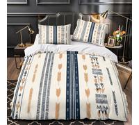 DFENILROP 3 Piezas Microfibra Arrow s Funda de Edredón Cremallera Oculta Fundas Almohada Antialérgica Boho Tribal Juego Fundas Edredón for Ancianos Super King（260x220cm）