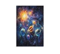 DFENILROP Cosmos épico Cuadro De Pared, Celestial Poster Obra Arte Colgado | Impresión Lienzo Murales, Hermoso Pintura Decor De Hogar Para Dormitorio Pasillo Regalo 24x36inch(60x90cm)