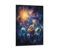 DFENILROP Cosmos épico Cuadro De Pared, Celestial Poster Obra Arte Colgado | Impresión Lienzo Murales, Moderno Pintura Decor De Hogar Para Salón Dormitorio Regalo 16x24inch(40x60cm)
