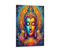 DFENILROP Estatua Budista Cuadro De Pared, Religioso Poster Obra Arte Colgado | Impresión Lienzo Murales, Premium Pintura Decor De Hogar Para Dormitorio Pasillo Regalo 20x30inch(50x75cm)