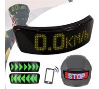 DFFMQSJ Kit de luces LED 4 en 1 para casco de motocicleta, luz de freno, intermitentes, velocímetro, patrón personalizado, luz trasera inteligente para casco, instalación rápida, IPX5, luz trasera