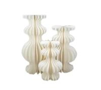 DFGBAPKBL Columnas de papel plegables Accesorios de boda mesa postre plegable estante for pasteles guía Origami curva papel decoración columna romana para cumpleaños, fiestas(3PCS)