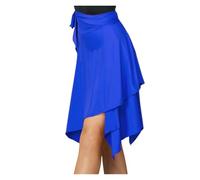 DFGBAPKBL Falda de Baile Latino Falda de Baile Latino for Adultos, Delantal Triangular Profesional for Mujer, Ideal for Rumba, Samba y práctica Bailes Latinos(Dark Blue)