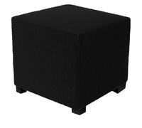 DFGBAPKBL Funda de otomana Cuadrada de vellón Polar, Fundas elásticas for reposapiés, Fundas Protectoras for pufs de casa, Fundas Protectoras for Muebles Carre para Proteger los reposapiés(Black,M)