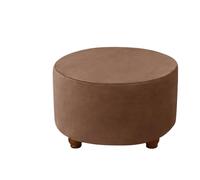 DFGBAPKBL Fundas de Terciopelo for otomanas Redondas, elásticas, con Todo Incluido, for reposapiés, Protector de Muebles de Licra for Sala de Estar para Proteger los reposapiés(A5)