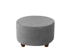 DFGBAPKBL Fundas de Terciopelo for otomanas Redondas, elásticas, con Todo Incluido, for reposapiés, Protector de Muebles de Licra for Sala de Estar para Proteger los reposapiés(A6)