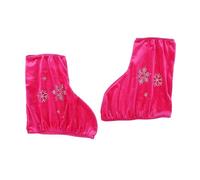 DFGBAPKBL Fundas para Botas de Patinaje artístico Botas de patín con Figura Hielo, Herramienta Protectora for Cubierta Zapatos Imagen Copo Nieve, Rosa, Rojo, Blanco y Negro, 2 uds(Rose Red-S)