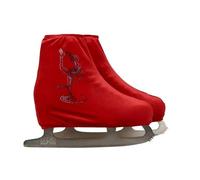 DFGBAPKBL Fundas para Botas de Patinaje artístico Cubierta Protectora de Terciopelo for Zapatos for Adultos, Accesorios térmicos for Botas Patinaje con Diamantes imitación Brillantes(Red,L)