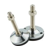 DFGBAPKBL Pies de Ajuste del Equipo Base de 60 mm, Patas fijas Ajustables Alta Resistencia, M10, M12, M14, M16, Copas Antideslizantes for Torno, niveladoras articuladas(60xM10x100mm)