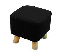 DFGBAPKBL Protector De Taburete Elástico, Fundas De Asiento For Sala For El Hogar para Proteger los reposapiés(A-Black)