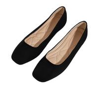 DFGBAPKBL Zapatos Planos Plegables para Mujer Zapatos Planos de Mujer Trabajo Elegantes for Cuadrados Que Combinan con Todo Color sólido(Black,45 EU)