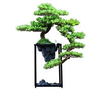 DFGHNBVC Árbol Artificial Bonsái Artificial Decoración Zen Árbol Bonsái Falso Rocalla Soporte De Metal Cerámica Blanca Decoración De Escritorio para Sala De Estar Y Oficina Árbol Falso, A