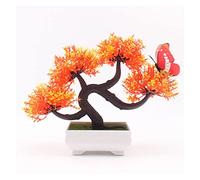 DFGHNBVC Árbol Artificial Nuevo Plantas Artificiales Bonsai Árbol Pequeño Plantas En Maceta Flores Falsas Adornos En Maceta para Decoración del Hogar Decoración del Jardín del Hotel Árbol Falso, E