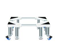 DFGHNBVC Base Ajustable para Lavadora, Base para Armario De Frigorífico Grande, 91-105 Cm, Soporte para Secadora con 8 Patas Resistentes Y 4 Ruedas con Bloqueo, Color Blanco, 30 Cm