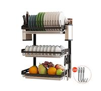 DFGHNBVC Escurreplatos De Pared De Acero Inoxidable 201, Ahorra Espacio.