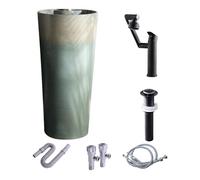 DFGHNBVC Juego De Lavabo De Pedestal Vintage con Desagüe, Duradero Y Fácil De Limpiar, para Una Decoración Retro Moderna, Renovación del Hogar, 4011, Juego De 3