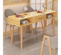 DFGHNBVC Mesa De Trabajo Artística con Cajón, Superficie De Imitación Mármol Y Patas De Madera Maciza. Mesa Elegante Y Funcional para Técnicos. Medidas: 2140 X 40 X 78 Cm.