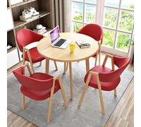 DFGHNBVC Mostrador De Recepción Moderno, Mesa De Negociación, Juego De Mesa De Comedor Redonda con 4 Sillas, Verde Oscuro, para Salón Y Sala De Estar, 180 X 80 X 75 Cm