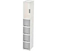 DFGHNBVC Mueble De Baño De Esquina con Cajones Y Armario Alto Y Estrecho para Sala De Estar, Pasillo U Oficina. Solución De Almacenamiento Independiente, Gris (Quinto Piso).