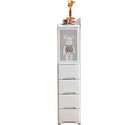 DFGHNBVC Mueble De Baño De Esquina con Cajones Y Armario Alto Y Estrecho para Sala De Estar, Pasillo U Oficina. Solución De Almacenamiento Independiente, Blanco (Quinto Piso).