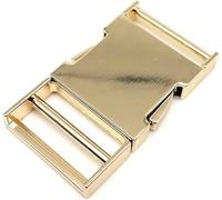 DFGLIK Correa de metal para bolso, hebilla de liberación lateral rápida, para bolso, equipaje, mochila para exteriores, correa para cinturón, piezas de cierre 38 mm, dorado claro