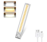 DFGOTOP Motion Sensor Lights Indoor Rechargeable, Kitchen Lights Under Cabinet Led Night Light USB for Wardrobe Kitchen Stairs [Energy Class A+++] (A58-22)