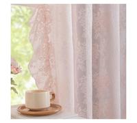 DFGRGRV Cortinas Translucidas Cortina Transparente con Volantes for Sala de Estar, Cortinas de Tul con Filtro de luz de macramé Floral for decoración de Dormitorio de niñas(Multi,1PC W100 X H160cm)