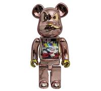 DFGUINXKU Bearbrick, 28 cm/11 Pulgadas Oso violento Bloques de construcción Oso 400% figurita Hecha a Mano Juguete Coleccionable Ornamento de Moda un Regalo for su Hijo(Pink)