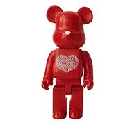 DFGUINXKU Bearbrick, Love Building Blocks Bear-movible Joints Un artículo de coleccionista for Amantes de los Juguetes Escultura Decorativa de pie(70cm)