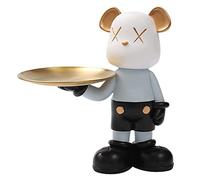 DFGUINXKU Bloques de construcción violentos Bear, 23 cm/9in Bearbrick Storage Bande(Grau)