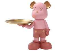 DFGUINXKU Bloques de construcción violentos Bear, 23 cm/9in Bearbrick Storage Bande(Pink)