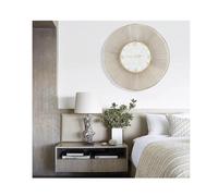 DFHS46JK Decoración de Pared Creative Gold Leaf Decoration, Silent Luxury, Light, Colorful Shell Wall Clock