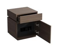 DFHS46JK Mesita Noche Mesita de Noche de Madera con Caja Fuerte Oculta, Mesa Auxiliar con cajón, mesita de Noche for Dormitorio, Dormitorio y Espacios pequeños para dormitorios(Khaki)