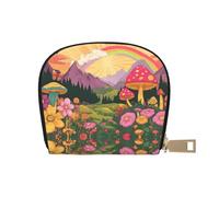 DFJMASFKOL Nature Scenery - Bolsa de piel vintage con diseño de pájaros coloridos, para viajeros activos, para tarjetas de tránsito e identificaciones de acceso rápido, 9 x 11 cm, A23, 9X11CM