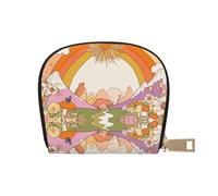 DFJMASFKOL Nature Scenery - Bolsa de piel vintage con diseño de pájaros coloridos, para viajeros activos, para tarjetas de tránsito e identificaciones de acceso rápido, 9 x 11 cm, A24, 9X11CM