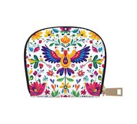 DFJMASFKOL Nature Scenery - Bolsa de piel vintage con diseño de pájaros coloridos, para viajeros activos, para tarjetas de tránsito e identificaciones de acceso rápido, 9 x 11 cm, A12, 9X11CM