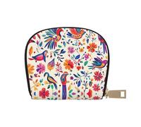 DFJMASFKOL Nature Scenery - Bolsa de piel vintage con diseño de pájaros coloridos, para viajeros activos, para tarjetas de tránsito e identificaciones de acceso rápido, 9 x 11 cm, a8, 9X11CM