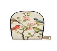 DFJMASFKOL Nature Scenery - Bolsa de piel vintage con diseño de pájaros coloridos, para viajeros activos, para tarjetas de tránsito e identificaciones de acceso rápido, 9 x 11 cm, a3, 9X11CM