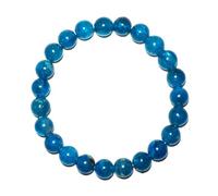 DFJMASFKOL Pulsera de apatita azul unisex de 8 mm | Piedra de cristal natural del chakra del tercer ojo y la garganta para el futuro, Feng Shui, meditación, adivinación, amuletos | Alivio de la