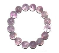 DFJMASFKOL Pulsera de cuarzo rutilado morado para hombres y mujeres, agujas naturales de 14 mm en cristal de color amatista, joyería de protección, apta para muñecas extragrandes de 7.5 a 8.5 pulgadas
