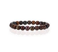 DFJMASFKOL Pulsera elástica con cuentas de piedras preciosas de 8 mm, cuentas redondas de 7 pulgadas, Piedra