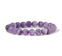 DFJMASFKOL Pulsera elástica con cuentas de piedras preciosas de 8 mm, cuentas redondas de 7 pulgadas, Piedra