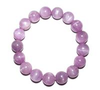 DFJMASFKOL Pulsera Kunzite de cuentas naturales de 12 mm, noble y única, viene con cuentas de repuesto y herramientas de cuentas que atrae la riqueza, alivia tu ansiedad, unisex, ideal para todos los